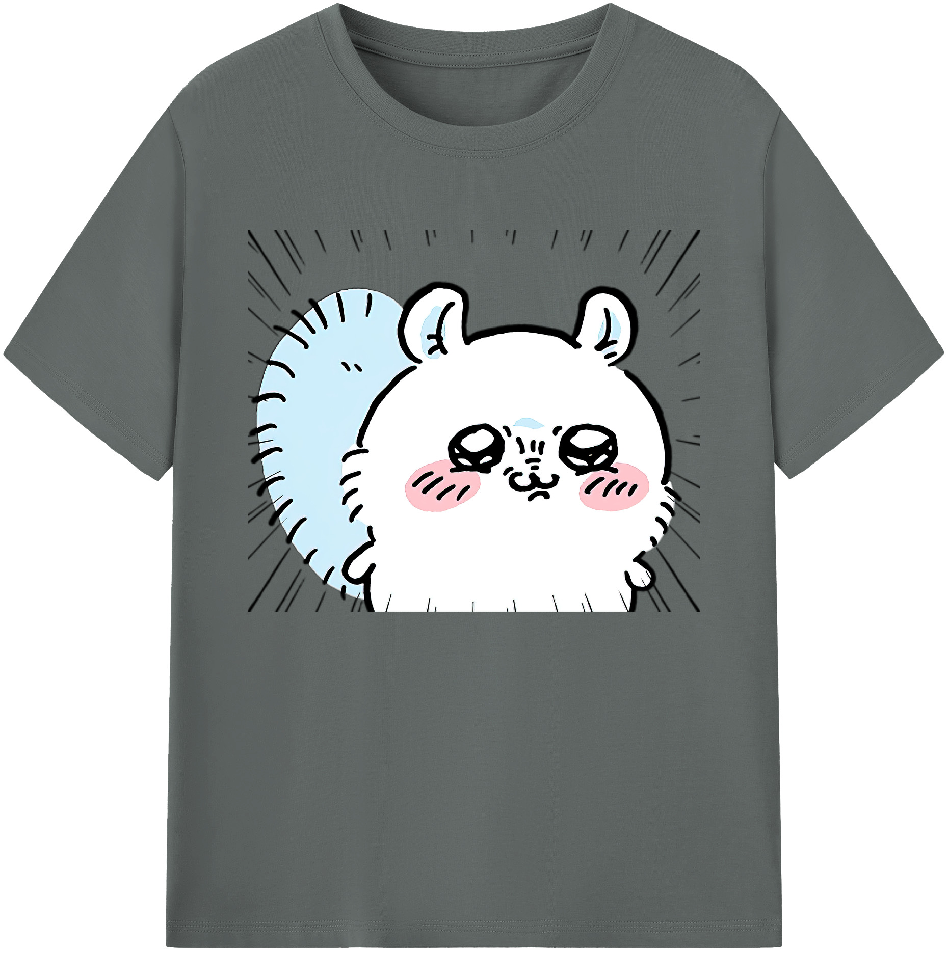 （画像用） ちいかわ モモンガ Chii-kawa Momonga 綿100％ メンズ半袖Tシャツ｜肌触りやわらか＆通気性